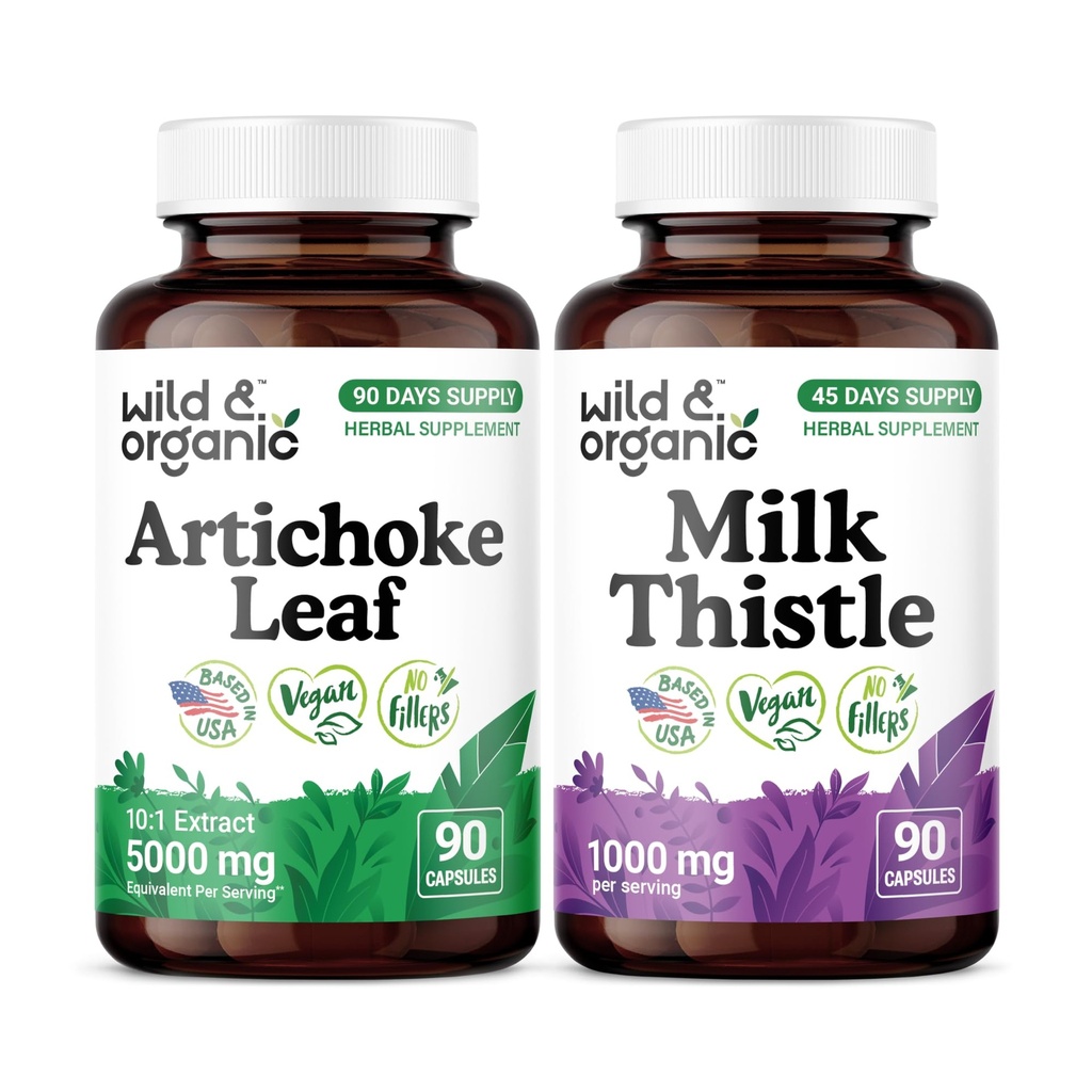 Wild & Organic Artichoke Leaf 90 Capsules & Milk Thistle 90 Capsules