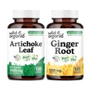 Wild & Organic Artichoke Leaf 120 Capsules & Ginger Root 120 Capsules