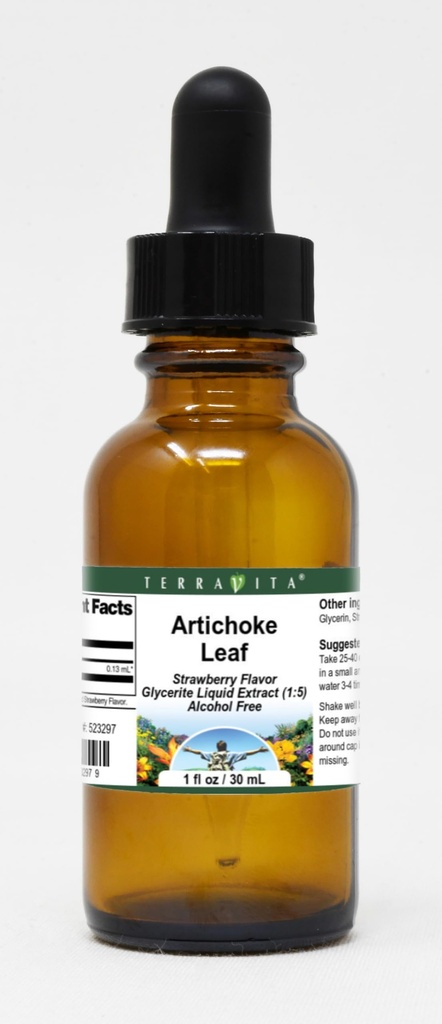 Artichoke Leaf Glycerite Liquid Extract (1:5) - Strawberry Flavored (1 oz, ZIN: 523297)
