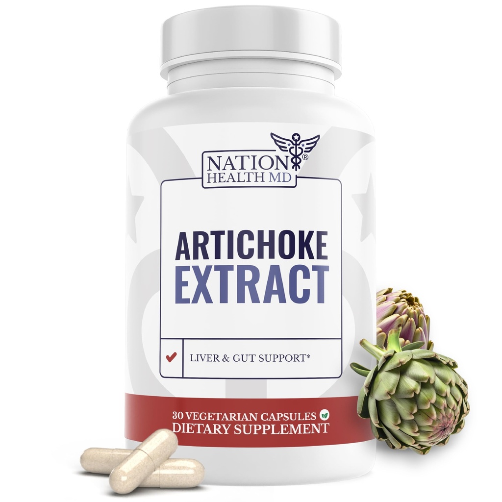 Artichoke 500 mg - Natural Artichoke Extract for Liver Health Supplement - Digestive Support for Women & Men - Vegan, Dairy & Gluten Free, Non-GMO - 30 Capsules