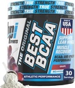 BPI Sports Best BCAA Powder - Muscle Recovery Support - Branched Chain Amino Amino Acids ¦ Building Blocks of Protein and Muscle - Post Workout Recovery – Hydration - Grape, 30 Servings