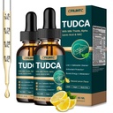 TUDCA Bile Salts 1200mg Liquid Drops - Advanced Tudca Liver Supplement with ALA, NAC & Glutathione for Bile Flow, Gallbladder Health & Antioxidant Defense, High-Absorption, Lemon 2 fl oz 2 Pack