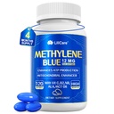 LILICARE Advanced 12mg Methylene Blue Softgels for Humans | Upgraded Brain & Cellular Energy Supplement with CoQ10, NR & ALA | High Absorption Formula, Non-GMO, Mitochondrial & ATP Support, 120 Cts