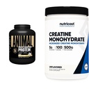 Animal Whey Isolate Protein Powder Vanilla 4 lbs & Nutricost Creatine Monohydrate Micronized Powder 500G Pre Post Workout Muscle Builder