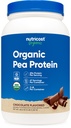 Nutricost Organic Pea Protein Powder (3 LBS) Chocolate - Certified USDA Organic, Protein from Plants, Vegetarian Friendly, Gluten Free, Non-GMO