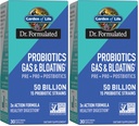Garden of Life Dr. Formulated Pre, Post & Probiotics Gas & Bloating Once Daily 3-in-1 Complete Prebiotics, Postbiotics & Probiotics – 50 Billion CFU, Non-GMO, Gluten-Free, 30 Day Supply, (Pack of 2)