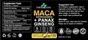 3 en 1 Ashwagandha + Maca Root + Panax Ginseng - Suplemento natural para energía, resistencia y soporte para estrés, 120 Softgels