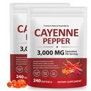 Premium Pepper Capsules with Turmeric Curcumin & Beet Root Extract 2pcs | Supports Cardiovascular Health, Blood Circulation | Potent Capsaicin Supplement, Easy-to-Swallow Softgels (480 Count)