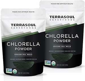 Terrasoul Superfoods Organic Chlorella Powder (Célula Criada) - 12 Oz (2 Pack)