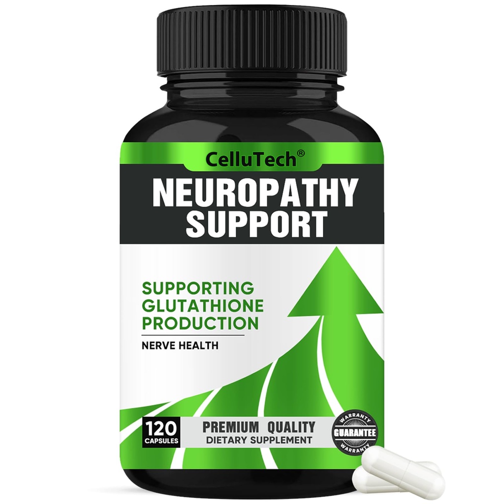 Neuropathy Nerve Relief Support,Nerve Savior for Neuropathy, with 600mg Alpha Lipoic Acid -Benfotiamine, Maximum Strength Natural Nerve Vitamins -120 Capsules