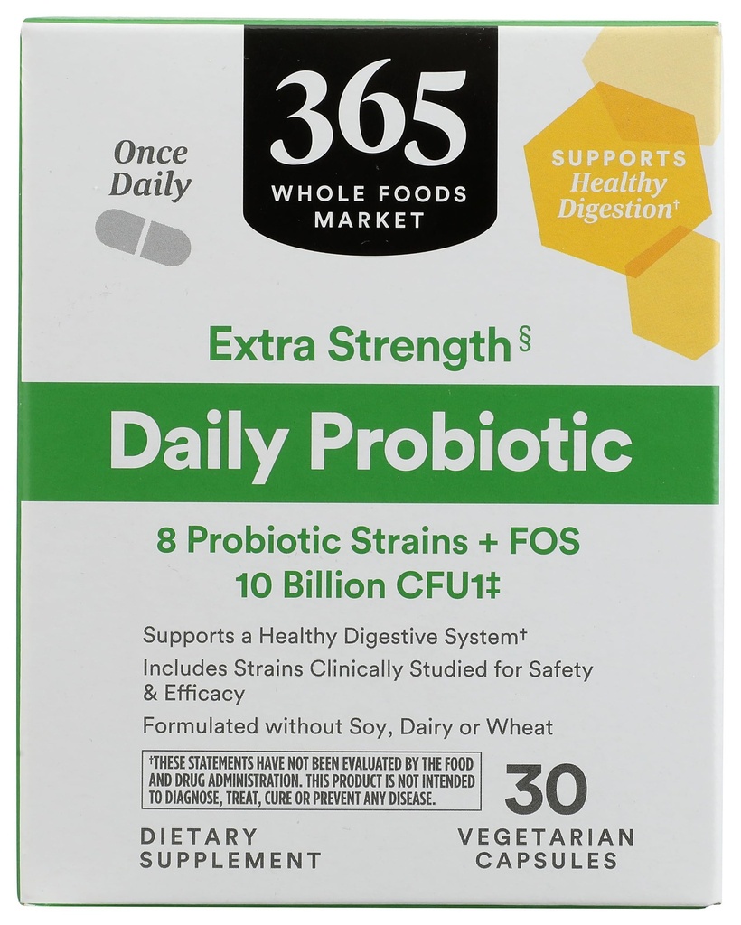 365 by Whole Foods Market, Extra Strength Daily Probiotic 10 billion CFU, 30 ct