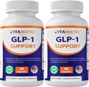 Vitamatic GLP-1 Apoyo Suplemento para Hombres &amp; Mujeres 60 cápsulas - Hecho con Akkermansia, Probióticos, Prebiótico, Clostridium, Berberine, Cinnamon, Té Verde, Turmérico &amp; Colostrum - 2 Pack