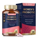 Probióticos Totaria para Mujeres, 120 Billones Mujeres Probiótico, con Akkermansia, Enzimas Digestivos & Prebióticos, Arándano, D-Mannose, para Gut, Vaginal, orina, Immune, PH Balance, 120 cápsulas Veganas