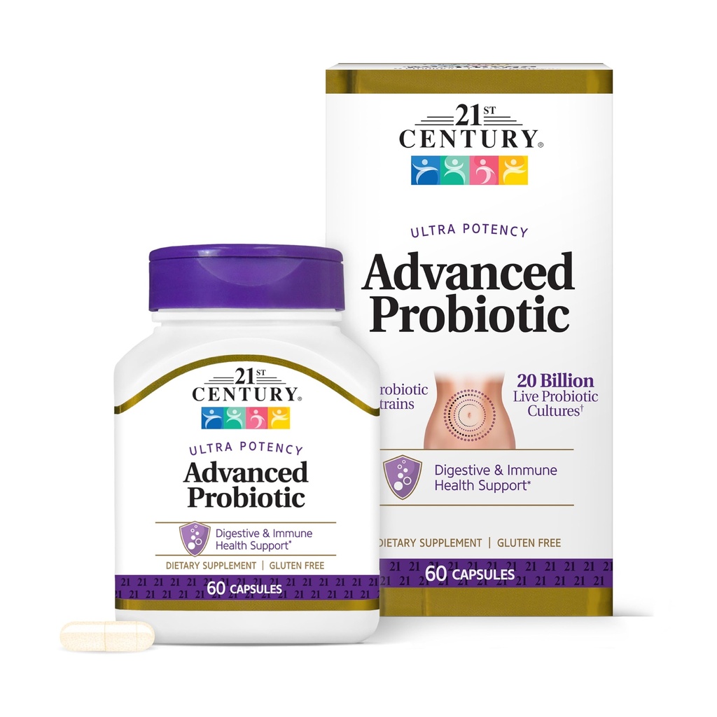 21st Century Advanced Probiotic Capsules, 60 Count (27505)
