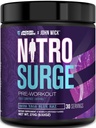 Jacked Factory X John Wick - Nitrosurge Wick Pre Workout Supplement - Intense Energy, Battle-Ready Focus, Unstoppable Commitment, and Sheer Will - 30 Servings, Baba Yaga Blue Raz