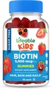 Vida útil Azúcar Niños gratis Biotina Gummies ← 5000mcg ← Gran Tasting Biotin Suplemento ← Biotin Gummies for Hair Growth, Skin and Nail Health ← Hair Vitamins for Kids, Boys, Girls  durable 90 Gummies