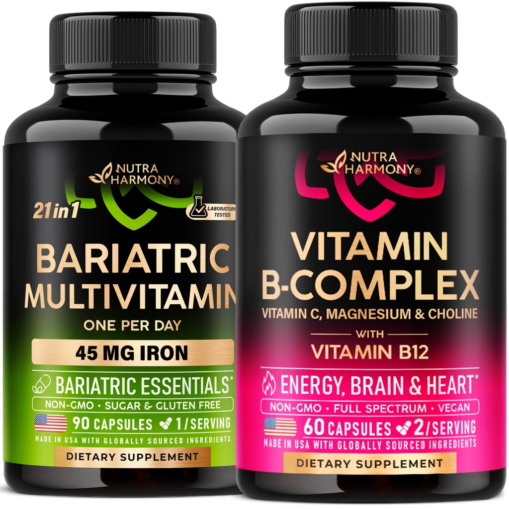 NUTRAHARMONY Vitamin B Complex & Bariatric Multivitamin Capsules