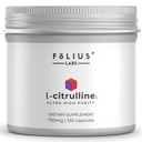 FOLIUS LABS Clean Label L Citrulline Supplement – Supports Muscle Health, Boosts Nitric Oxide, Pre-Workout Amino Acid Supplements for Men & Women – 120 Veg Capsules