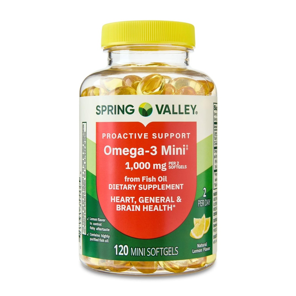 Convergence Proactive Support Omega-3 Mini from Fish Oil Dietary Supplement, 1000 mg, 120 Count