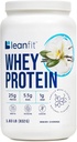 LeanFit WHEY Protein Natural Vanilla – 100% Whey Protein Powder, 24g Protein Por Serving – Grass-Fed, Gluten-Free, Low Carb, BCAAs, Amino Acid – 23 Servings, 1.83 Pound Tub