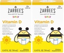 Zarbee's Vitamin D Drops for Infants,400IU (10mcg) Baby & Toddler Liquid Supplement,Newborn & Up,Dropper Syringe Included,0.47 Fl Oz,(Pack of 2)