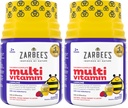 Zarbee's Complete Kids Multivitamin Gummies + Immune Support, Berry Flavor, Honey-Sweetened, Gluten-Free & Gelatin-Free, Vitamins A, C, D3, E, B6, B12, Folic Acid & B-Complex, 70 Count (Pack of 2)