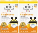 Zarbee's Baby Soothing Cough Syrup with Dark Honey; Natural Peach & Honey Flavor; 2 Fl Oz (Pack of 2)
