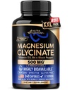 Magnesium Glycinate 500 mg - Chelated Supplement - High Absorption Form of Magnesium - Support for Sleep, Muscle & Heart Health - Made in USA, Lab Tested & Non-GMO - 240 Capsules