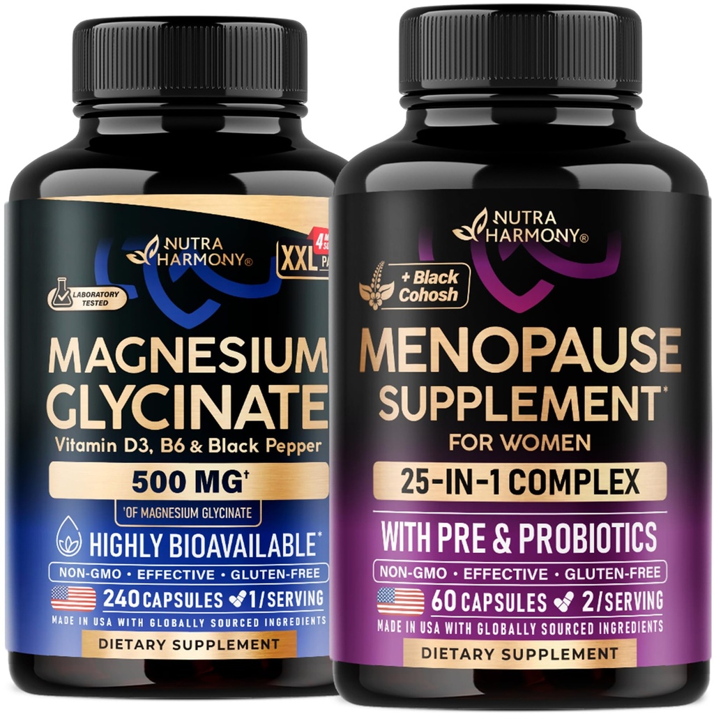 Magnesium Glycinate Capsules & Menopause Supplement