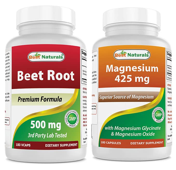 Beet Root Powder 500 Mg & Magnesium Glycinate 425 mg