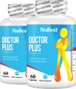 Doctor Plus con calcio, vitamina D3, vitamina K2 (MK7), cápsulas de magnesio para la fuerza ósea, huesos saludables, inmunidad, calcium Max Absorción para la edad 10+ TEN 120 cápsulas Ø 2 meses de suministro