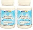 Wonder Laboratories Magnesium Glycinate 500mg, 100% Chelated for Superior Absorption, Non-GMO, NO Gluten Dairy & Soy, Supports Muscle, Joint, and Heart Health (60) (Pack of 2)