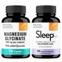 Sandhu's Magnesium Glycinate with Quercetin & Sleep Support Capsules | Supports Quality & Restful Sleep | for Men & Women