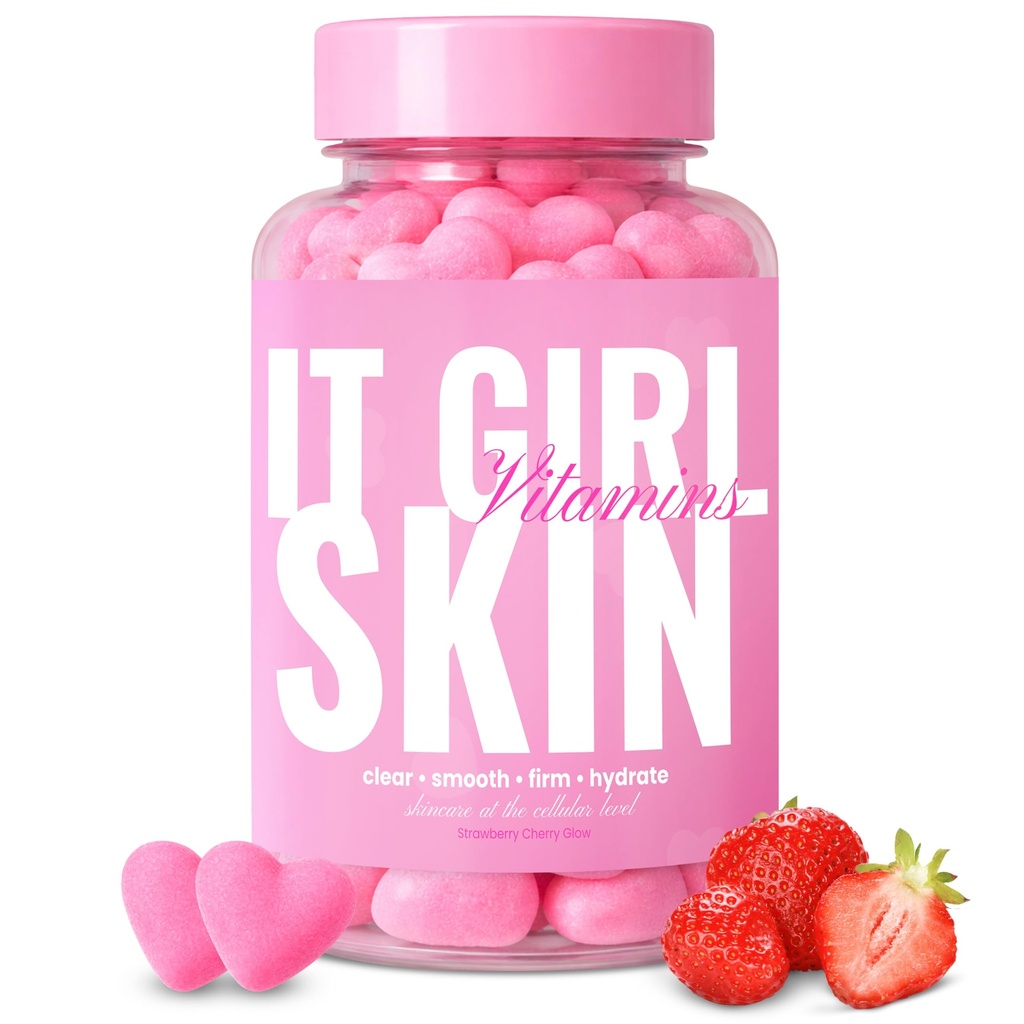 Skin Gummies for Women & Teens – Beauty Vitamin Gummy with Sea Moss, Multi Collagen Peptides, CoQ10, Retinol, Vegan Colostrum, L-Glutathione & Antioxidants for Hydrated, Clear, Acne Free, Glowing Skin