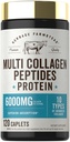 Carlyle Multi Collagen Peptides 6000mg | 120 Caplets | 10 Types of Advanced Collagen with Protein | Non-GMO, Gluten Free Supplement | by Herbage Farmstead