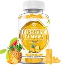 Berberine Gummies con Ceylon Cinnamon 1500mg High Potency Berberine HCL Suplemento para Immune y Metabolism Support, Sugar Free, Pineapple Flavor - 60 Condes