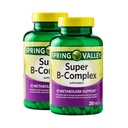 Super Vitamin B Complex – 250 Tablets, B Complex Vitamins, Complejo B, B12 B6 Biotin Folate, Daily B Vitamins Supplement for Metabolism Support (Pack of 2)