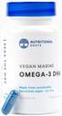 Omega 3 Algae DHA Vegan - Omega 3 DHA Suplemento, Planta-Basada Omega-3 Blend de Algas Orgánicas, Chia Orgánica y Semilla Orgánica Tercera Parte Probada, Elección del Doctor, 1 Mes Fuente, 30 cápsulas