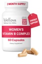 Women's Vitamin B Complex | Promotes Energy, Brain & Heart Support | Vitamin B1, B2, B3, B5, B6, B7, B8, B9, B12, Vitamin C, Choline, Inositol | Superior Pure Organic Absorption | 60 Capsules