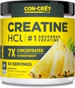 CON-CRET Creatine HCl Powder ← Muscle, Cognitive, Cellular Energy Support Silencio No Bloating or Cramps Silencio USA Made &amp; NSF Certified ← Pineapple (64 Serving)