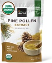 INCAS 100% USDA Organic Pine Pollen Powder (6 onzas) Non GMO Verified 99% Cracked Cell Wall, Wild HARVESTED, Non-Irradiated, Boosts Energy & Immune Support, No Fillers or Additives