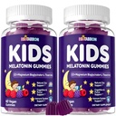 Melatonin Gummies Kids 1mg: Extra Strength Chewable Kids Melatonin Gummy Plus Magnesium Chamomile Lavender Elderberry L-Theanine D3 B6 - Natural Rest Cycles for Children Ages 4+(120Count)