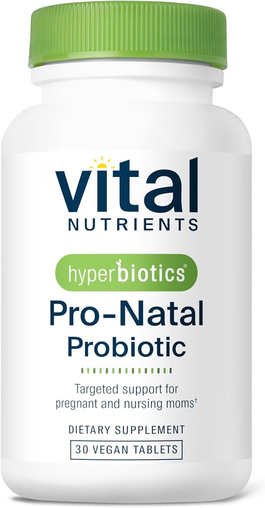 Hiperbióticos Nutrientes Vitales Probióticos Prenatales Pro-Natal para Mujeres TENIDO Apoyo para Nausea Ocasional, Bloating, y Gas ANTEPENDIDO Vegan Probiótico para Mujeres TEN Gluten, Dairy, Soy Gratis TEN 30 Tablets