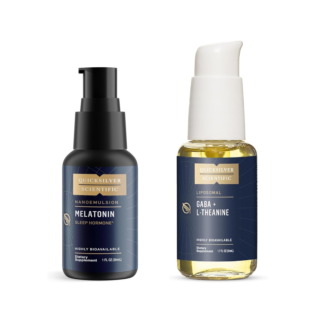 Quicksilver Scientific Liposomal Melatonin Liposomal GABA + L Theanine Bundle