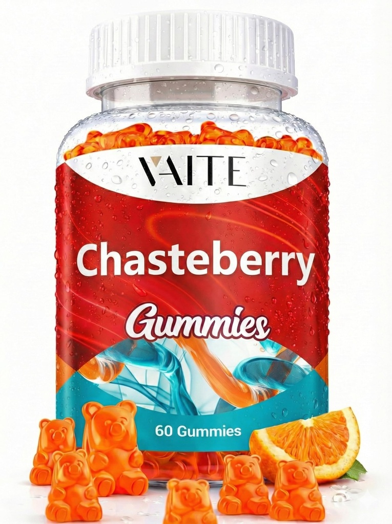 VAITE Chasteberry Supplement for Women Gummies - Vegan Chewable Supplements for Balance Women's Hormone Support, Herbal Plant-Based Chews, Gelatin-Free, Non-GMO, Gluten-Free, 60 Vegan Chewables