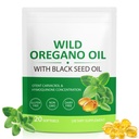 Oregano Oil Softgels Organic, 2 in 1 Oil of Oregano with Black Seed Oil 120 Count, Oregano Oil Supplement Capsules, Organic Oil of Oregano Extract, Non-GMO, Gluten Free