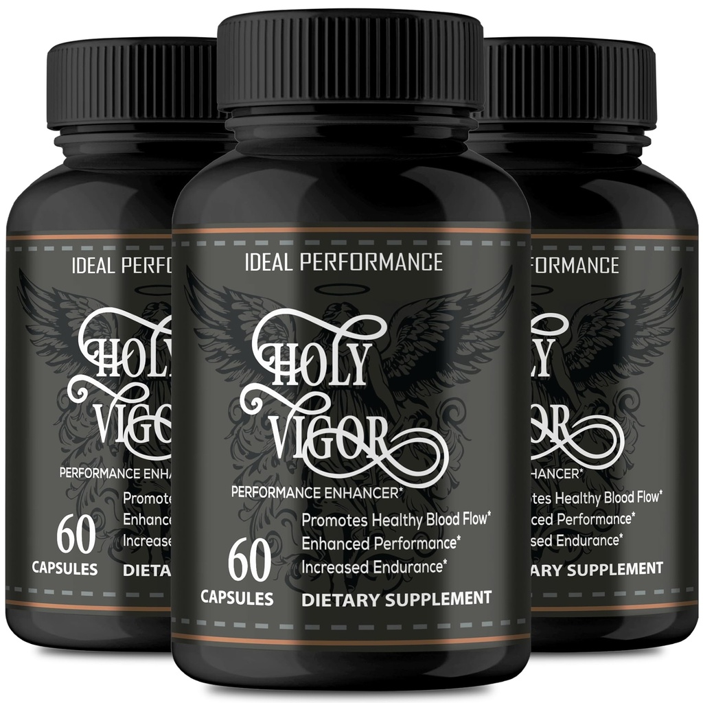 Holy Vigor Capsules, Advanced Holy Vigor Supplement Pills - Maximum Strength, All Natural Formula for Energy, Stamina and Performance, Premium HolyVigor Health Support Reviews (3 Pack)