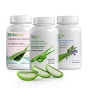 AloeCure Organic Aloe Vera Capsules Pack - 3 Pieces - VeraFlex, Aloe Vera Capsules, Probiotics + Enzymes