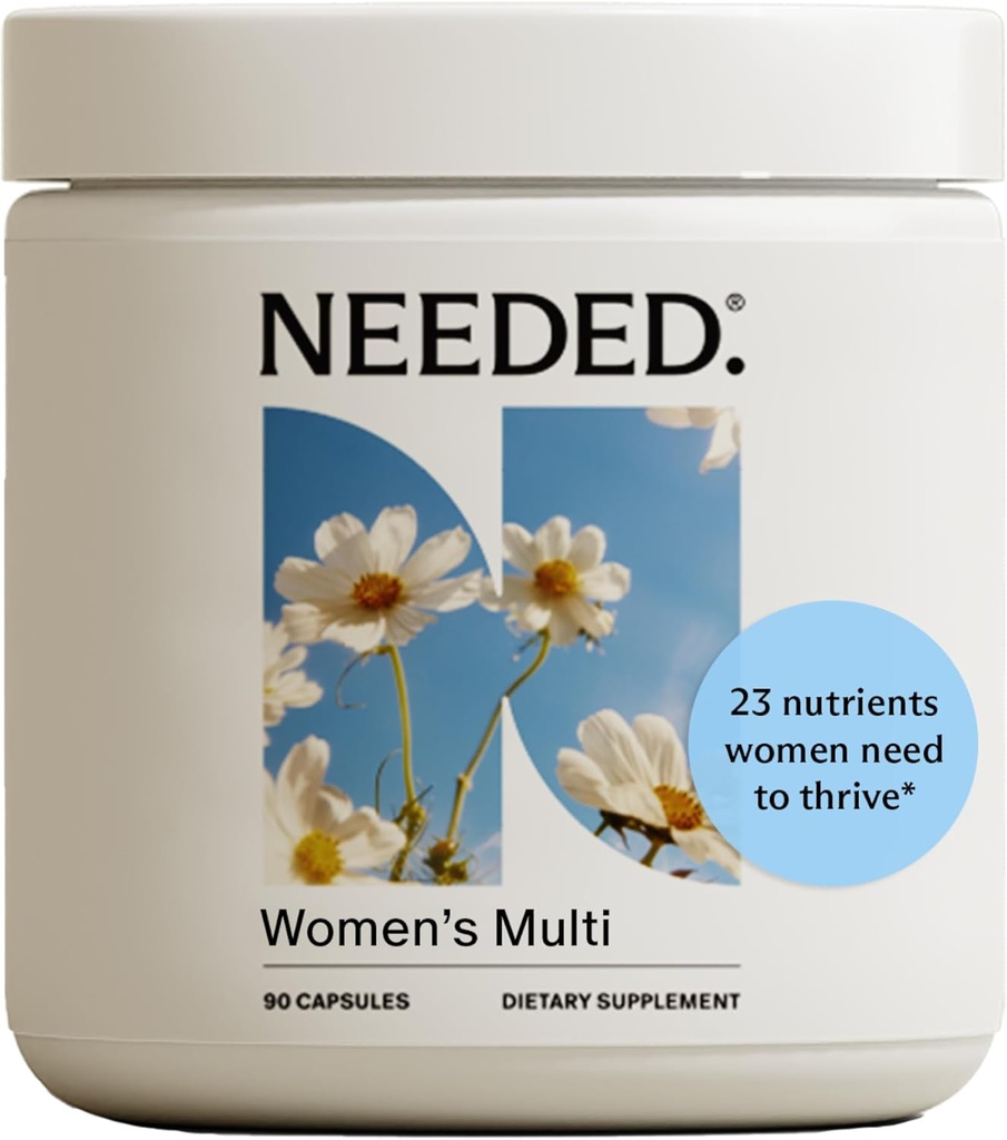 Necesitado. Multivitamina para Mujeres con 23 Vitaminas, Minerales y Antioxidantes - Mujeres Diarias Multivitamina - Vitamina B12, B6, D3, Cholina, Calcio, Biotina, Magnesio, Folato y Más (90 Cuenta)