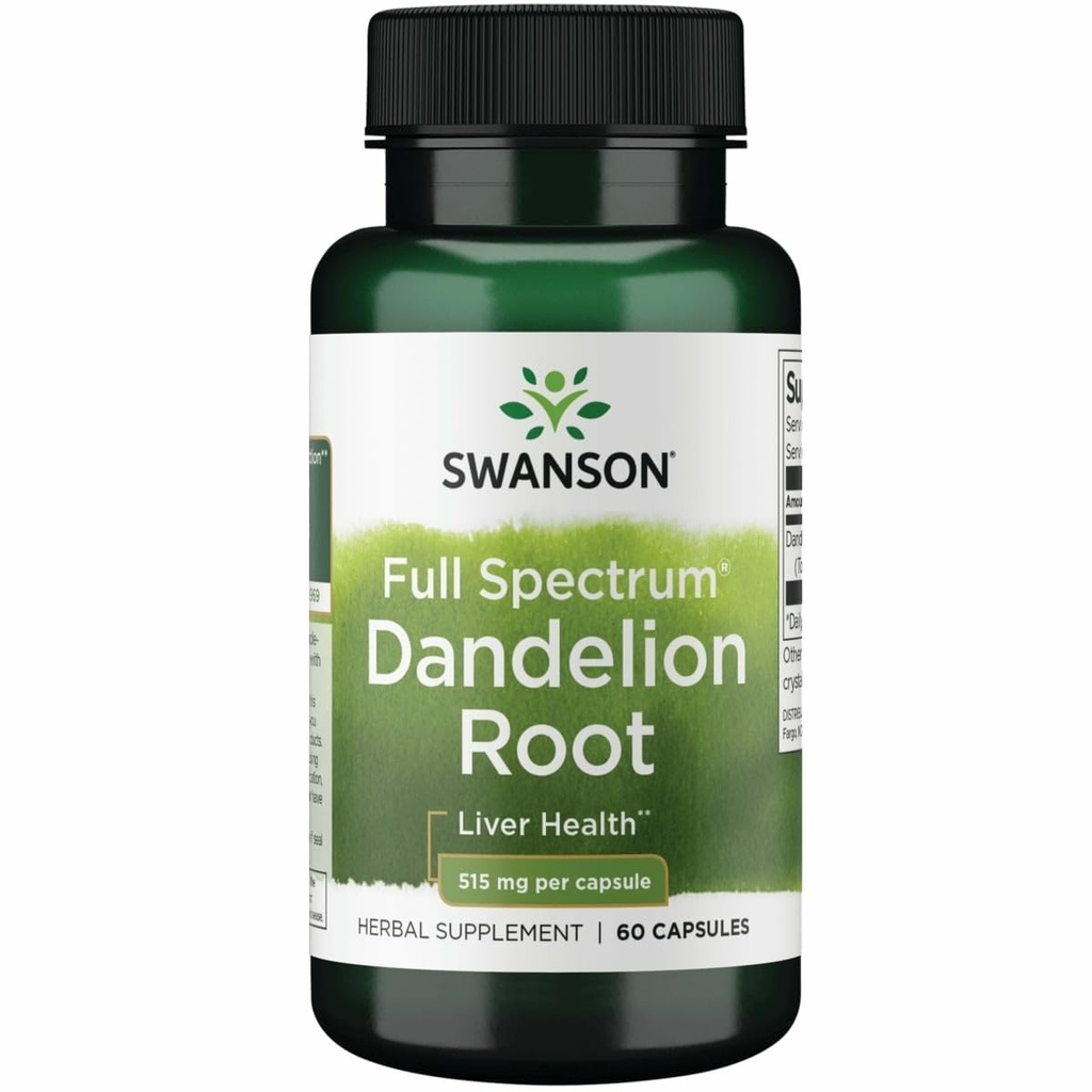 Swanson Dandelion Root 515 Milligrams 60 Capsules
